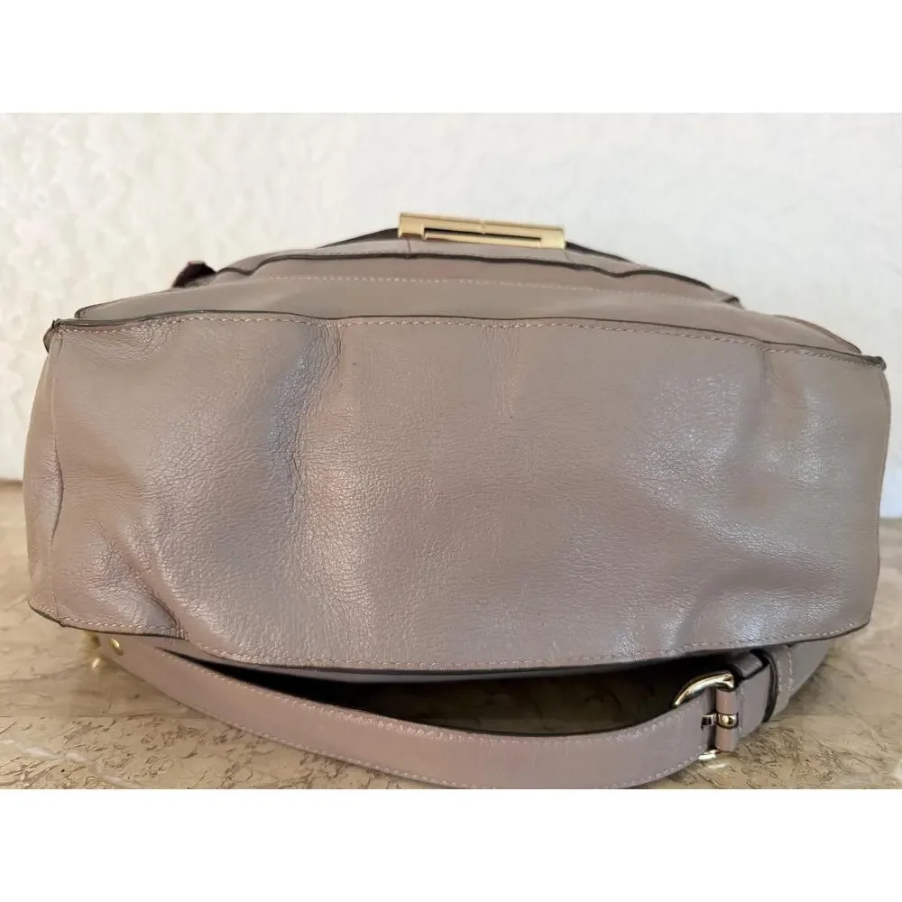 Coach Kristin taupe pinnacle Leather Hobo Crossbody Shoulder Bag Handbag 16823